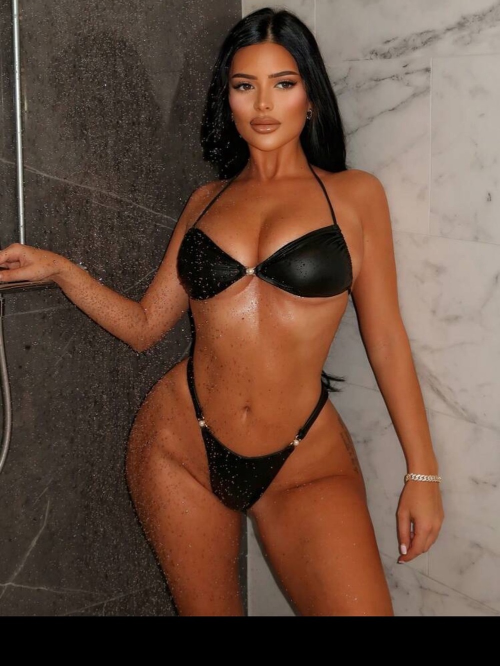 Black Halter Micro Bikini Set - Women Swim